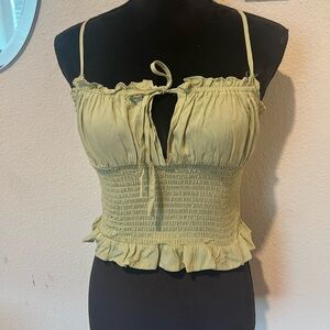 NWT forever 21 Sage Boho Spaghetti strap Top ( Size s)